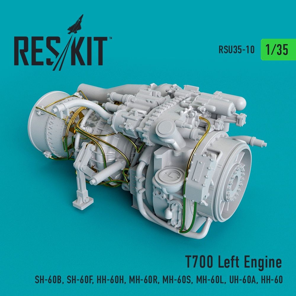 RSU35-0010 - T700 Left Engine for SH-60B, SH-60F, HH-60H, MH-60R, MH-60S, MH-60L, UH-60A, HH-60  - 1:35