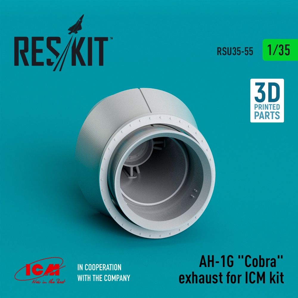RSU35-0055 - AH-1G &quot;Cobra&quot; exhaustfor ICM kit - 1:35