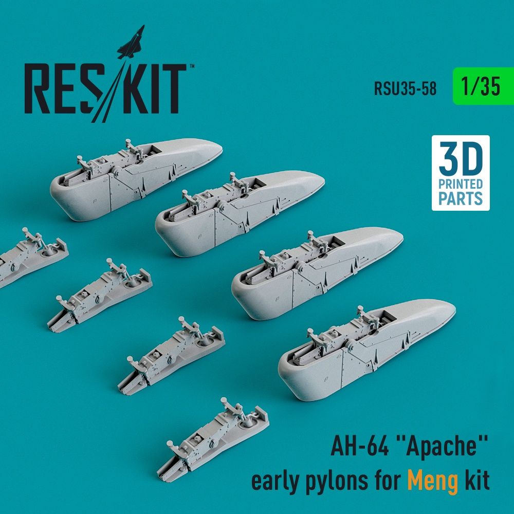 RSU35-0058 - AH-64 &quot;Apache&quot; early pylons for Meng kit  - 1:35
