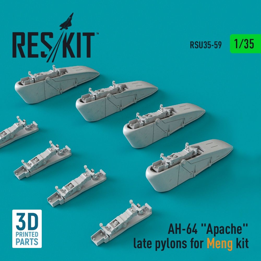 RSU35-0059 - AH-64 &quot;Apache&quot; late pylons for Meng kit  - 1:35