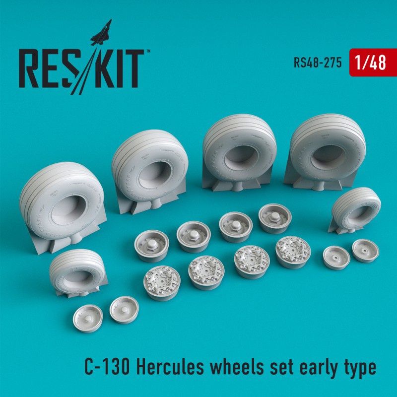 RS48-0275 - C-130 Hercules wheels set early type  - 1:48