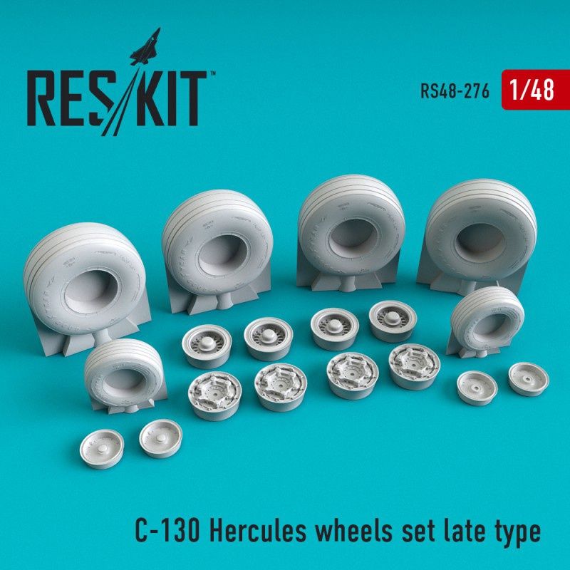 RS48-0276 - C-130 Hercules wheels set late type - 1:48
