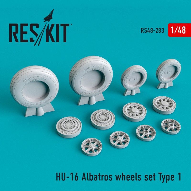 RS48-0283 - HU-16 Albatros wheels set Type 1 - 1:48