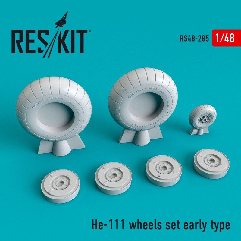 RS48-0285 - He-111 wheels set early type - 1:48