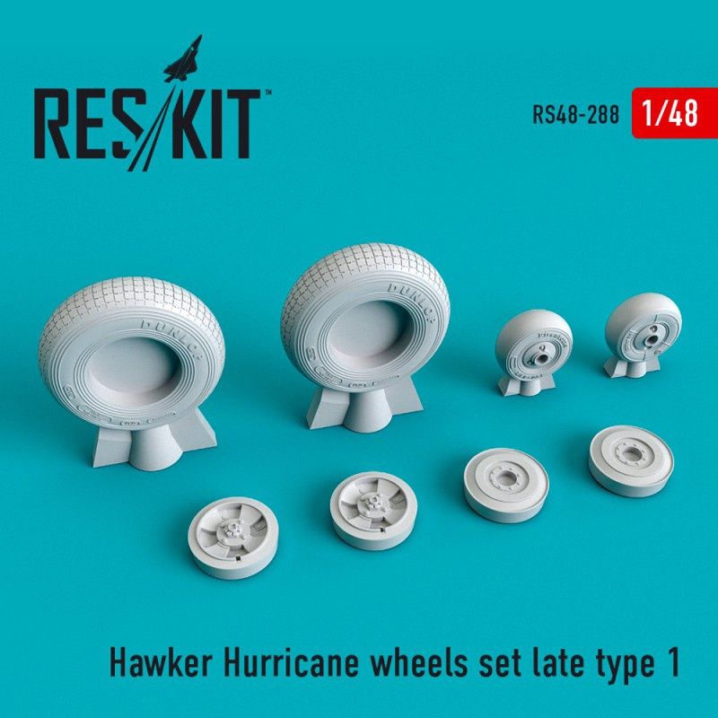 RS48-0288 - Hawker Hurricane wheels set late type 1 - 1:48