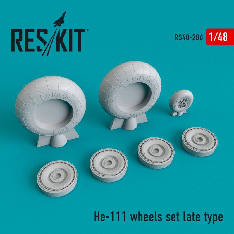 RS48-0286 - He-111 wheels set late type - 1:48