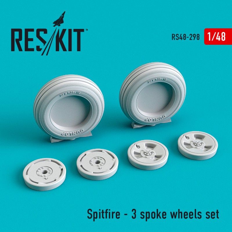 RS48-0298 - Spitfire - 3 spoke wheels set - 1:48