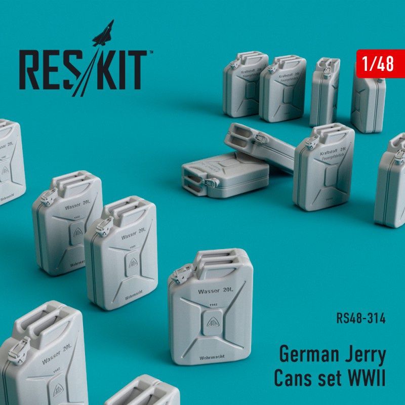 RS48-0314 - German Jerry Cans set WWII (16 pcs) - 1:48