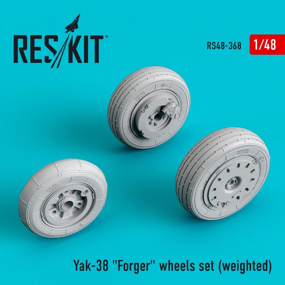 RS48-0368 - Yak-38 &quot;Forger&quot; wheels set (weighted) - 1:48