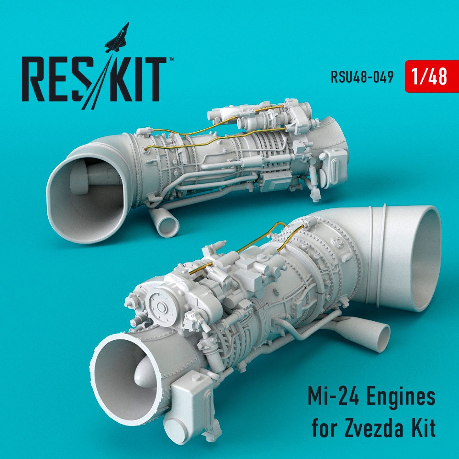 RSU48-0049 - Mi-24 Engines for Zvezda kit  - 1:48