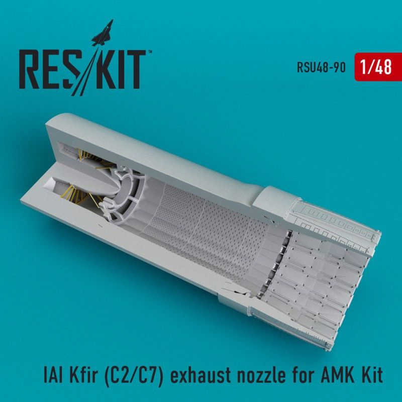 RSU48-0090 - IAI Kfir (C2/C7)  exhaust nozzles fo AMK Kit - 1:48