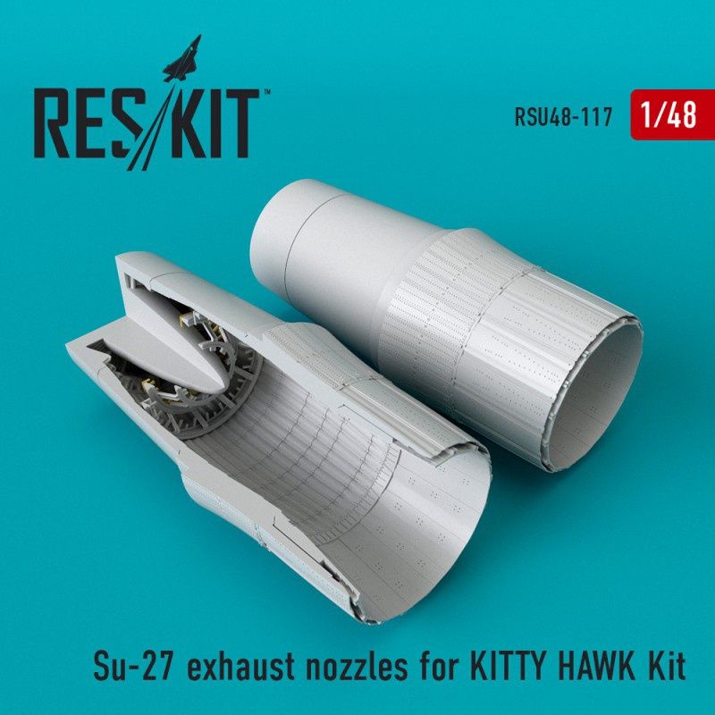 RSU48-0117 - Su-27 exhaust nozzles for KITTY HAWK Kit - 1:48