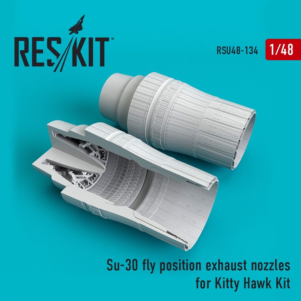 RSU48-0134 - Su-30 fly positionexhaust nozzles for Kitty Hawk Kit - 1:48