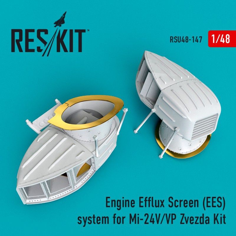 RSU48-0147 - Engine Efflux Screen (EES) system for Mi-24V/VP Zvezda Kit - 1:48