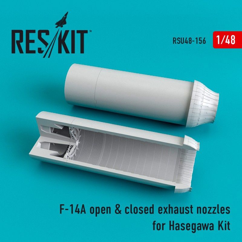 RSU48-0156 - F-14A open &amp; closed exhaust nozzles for Hasegawa Kit - 1:48