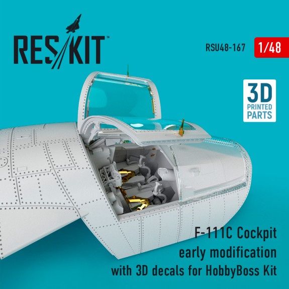 RSU48-0167 - F-111C Cockpit early modification with 3D decals for HobbyBoss Kit - 1:48