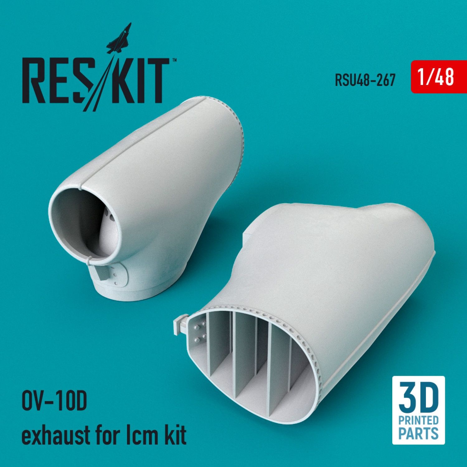 RSU48-0267 - OV-10D exhaust for Icm kit (3D Printing) - 1:48