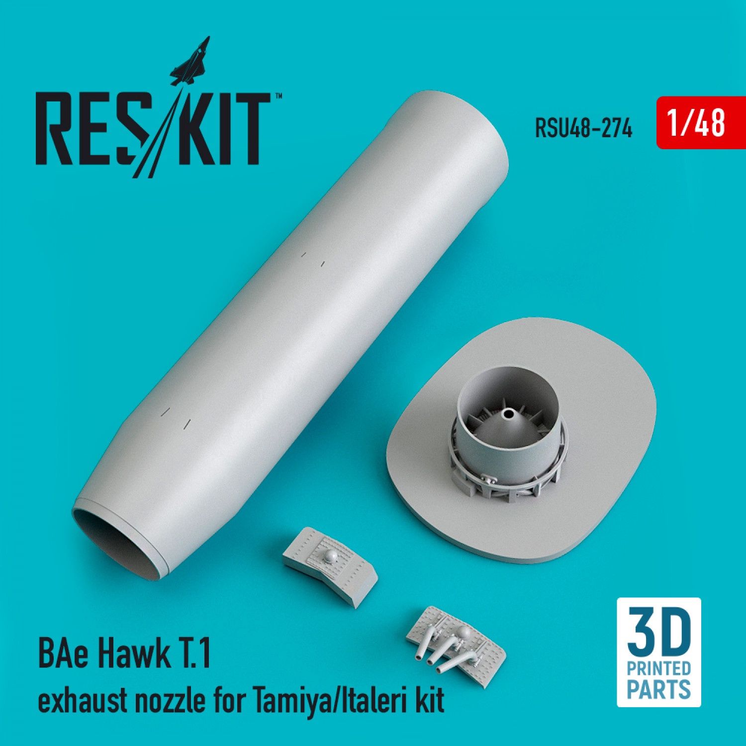 RSU48-0274 - BAe Hawk T.1 exhaust nozzle for Tamiya/Italeri kit (3D printing) - 1:48