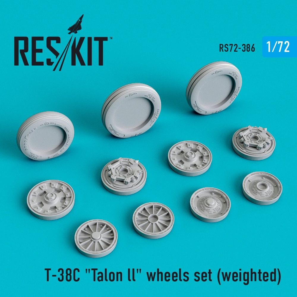 RS72-0386 - T-38C &quot;Talon ll&quot; wheels set (weighted) - 1:72
