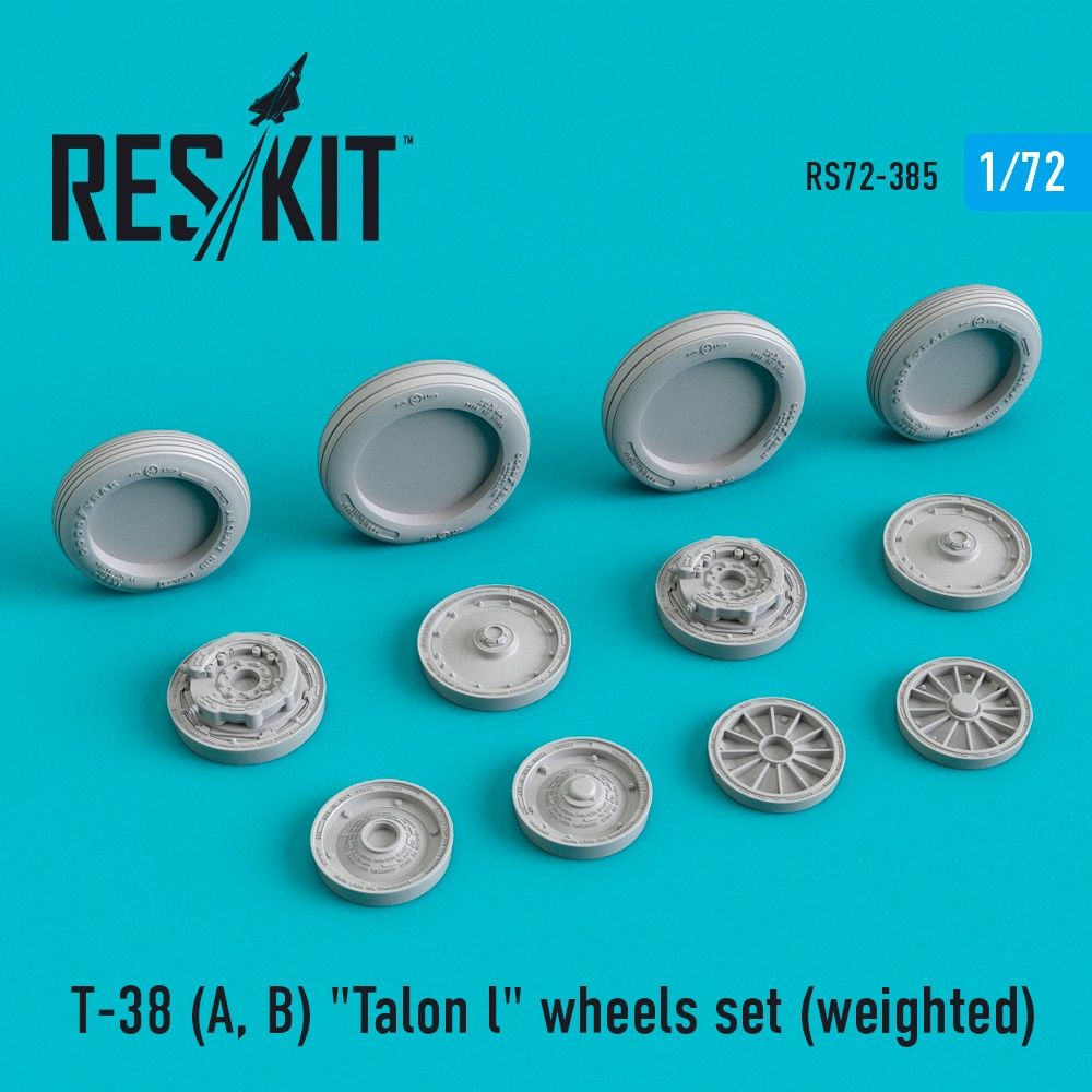 RS72-0385 - T-38 (A, B) &quot;Talon l&quot; wheels set (weighted) - 1:72
