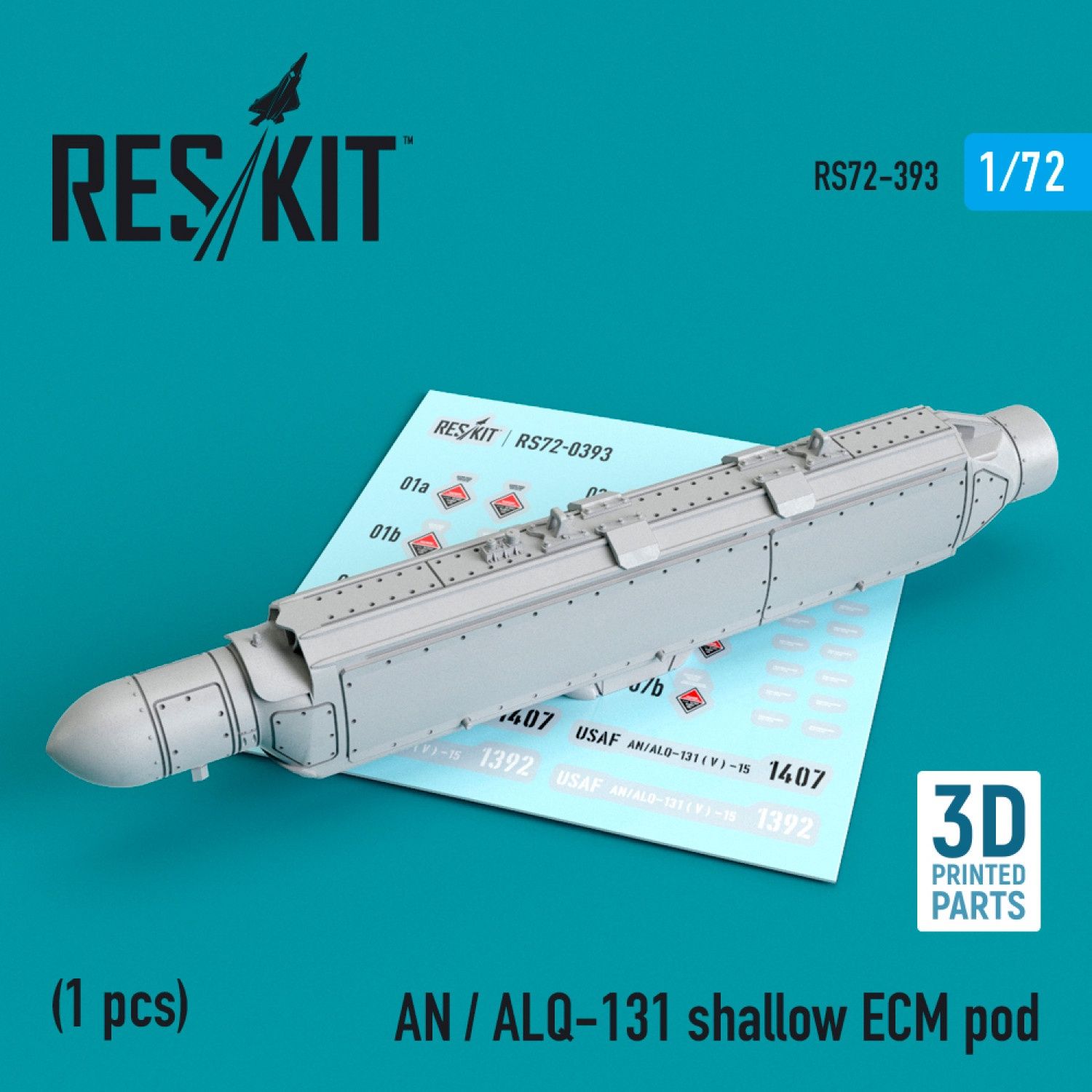 RS72-0393 - AN / ALQ-131 shallow ECM pod (3D Printing) - 1:72