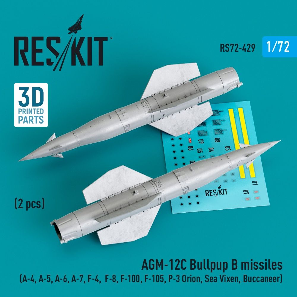 RS72-0429 - AGM-12C Bullpup B missiles (2 pcs) - 1:72