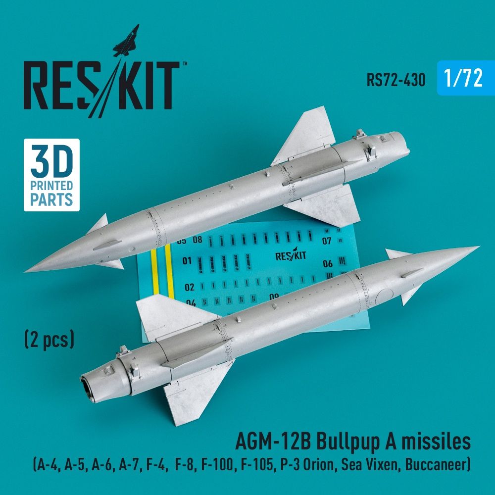 RS72-0430 - AGM-12B Bullpup A missiles (2 pcs) - 1:72