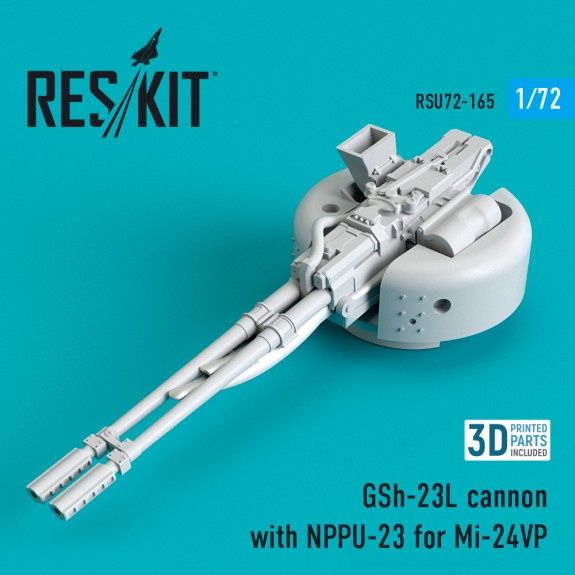 RSU72-0165 - GSh-23L cannon with NPPU-23 for Mi-24VP - 1:72