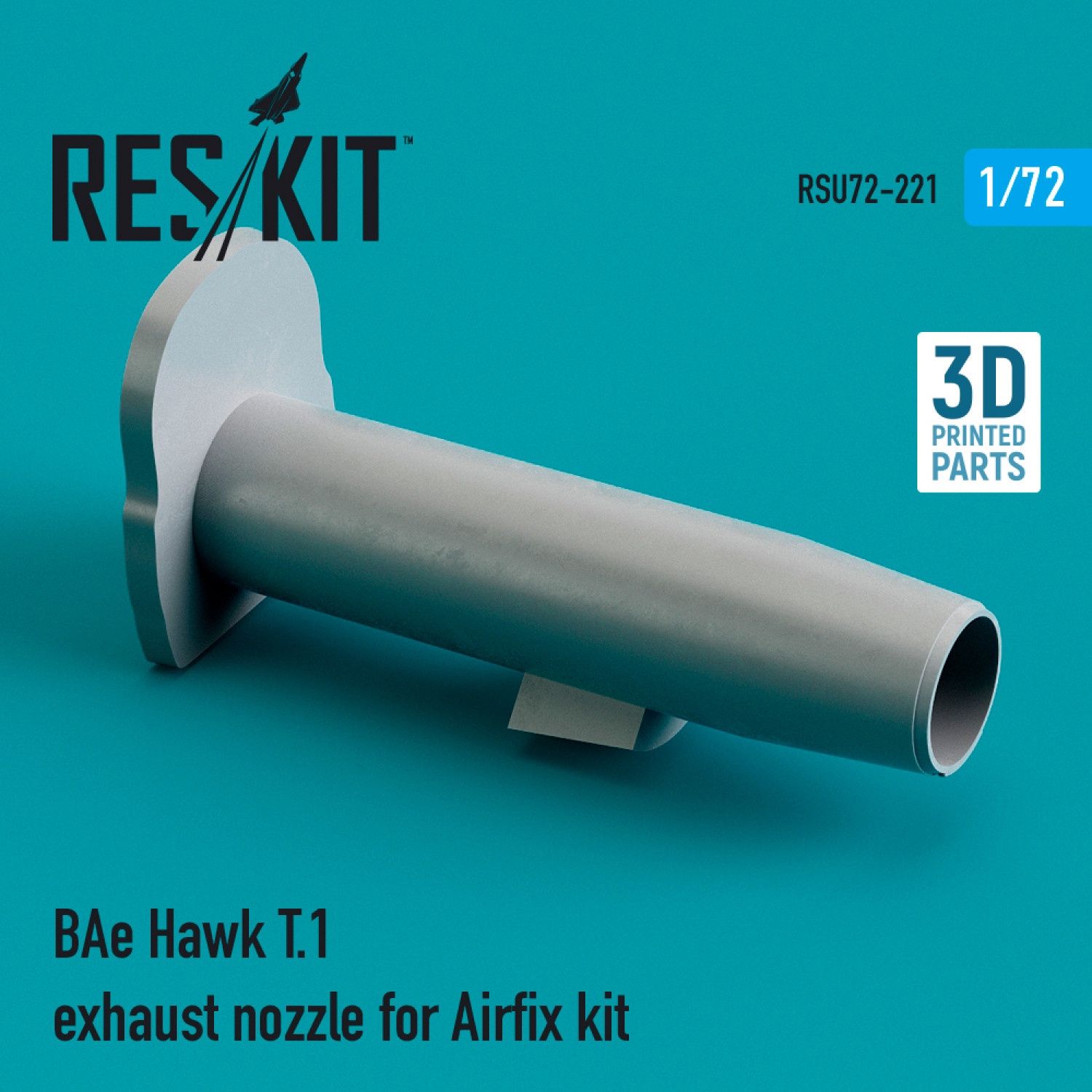 RSU72-0221 - BAe Hawk T.1 exhaust nozzle for Airfix kit (3D printing) - 1:72