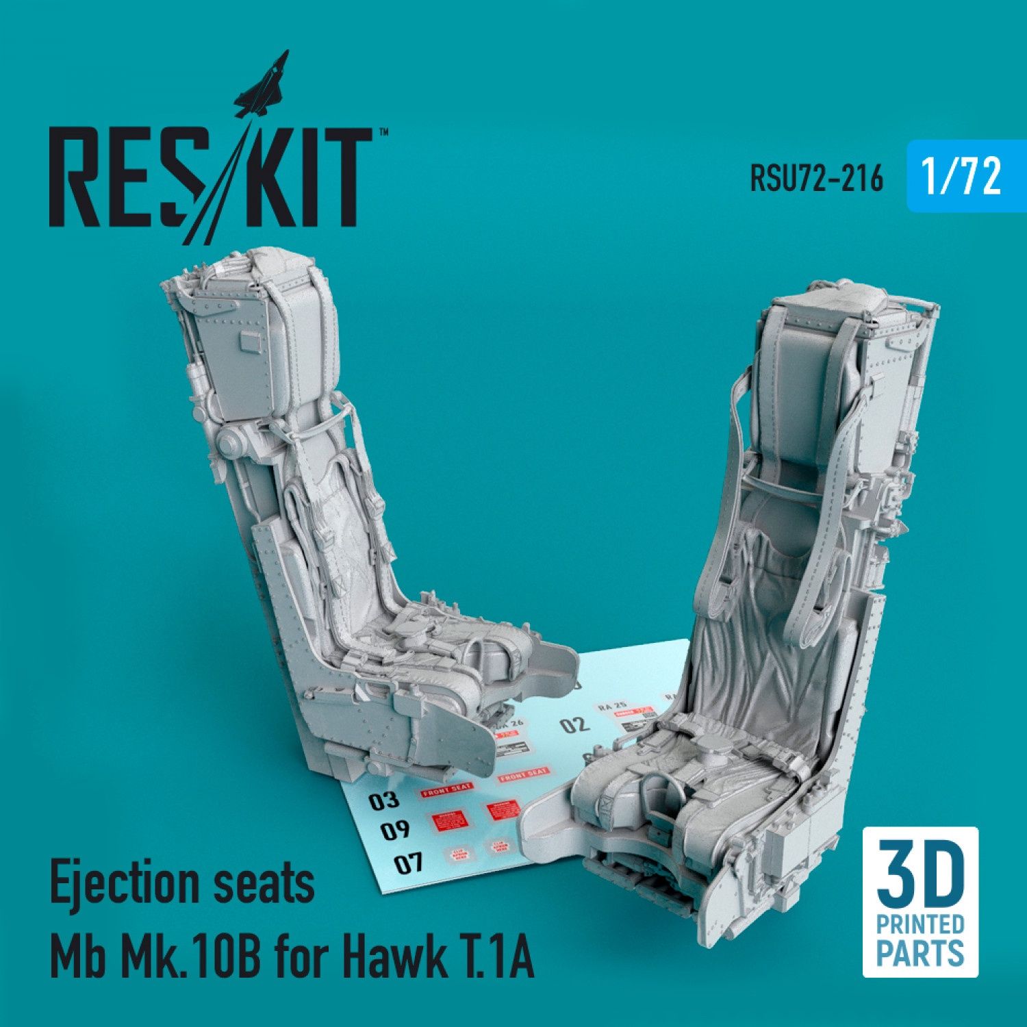 RSU72-0216 - Ejection seats Mb Mk.10B for Hawk T.1A (3D Printing) - 1:72