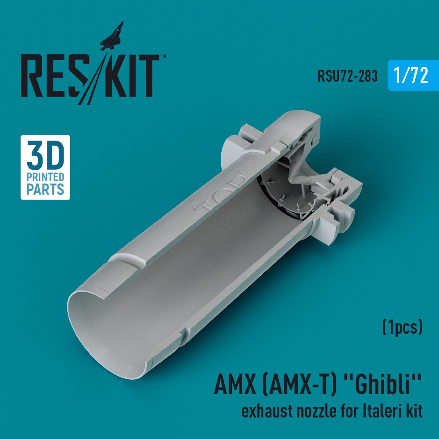 RSU72-0283 - AMX (AMX-T) &quot;Ghibli&quot; exhaust nozzle for Italeri kit (3D Printed)  - 1:72