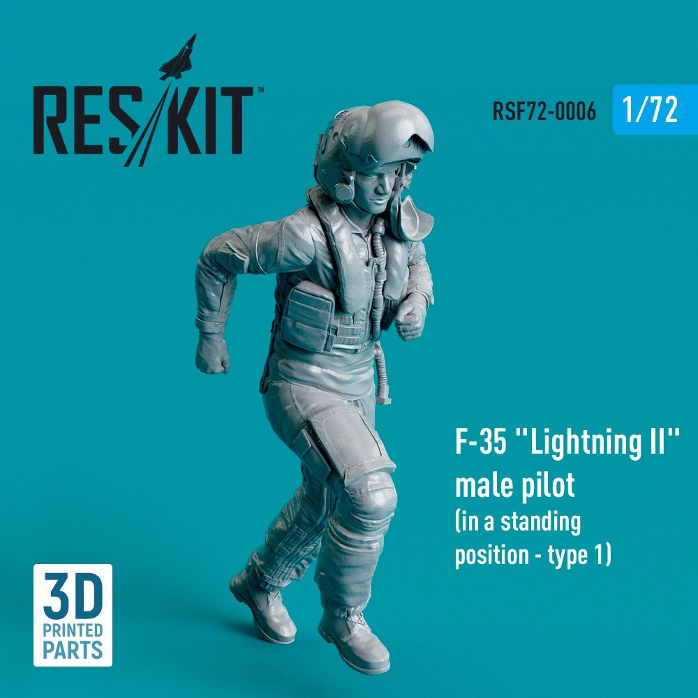 RSF72-0006 - F-35 &quot;Lightning II&quot; male pilot (in a standing position - type 1 - 1:72