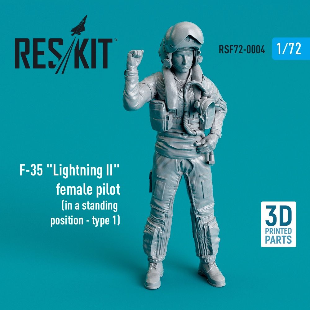 RSF72-0004 - F-35 &quot;Lightning II&quot; female pilot (in a standing position - type 1) - 1:72