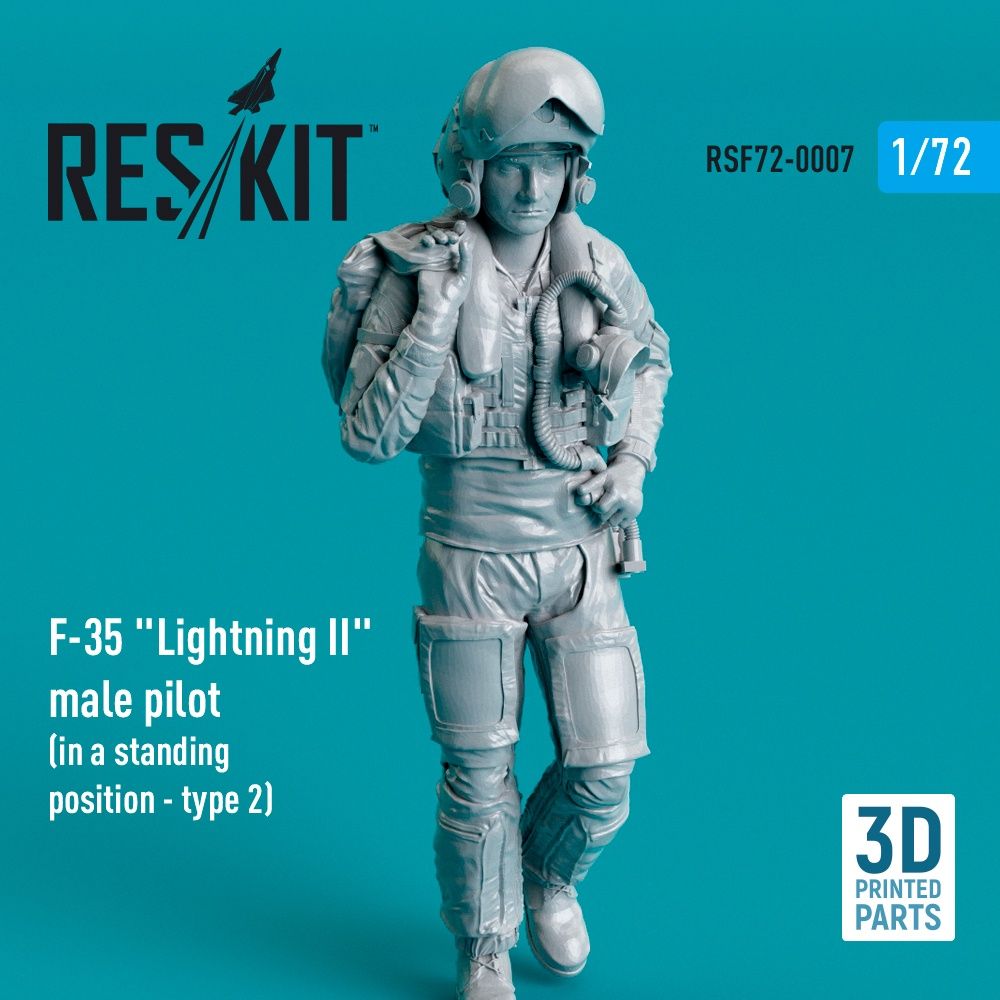 RSF72-0007 - F-35 &quot;Lightning II&quot; male pilot (in a standing position - type 2 - 1:72