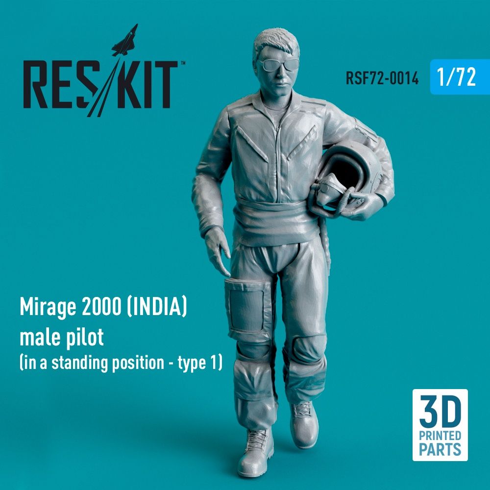 RSF72-0014 - Mirage 2000 (INDIA) male pilot (in a standing position - type 1 - 1:72