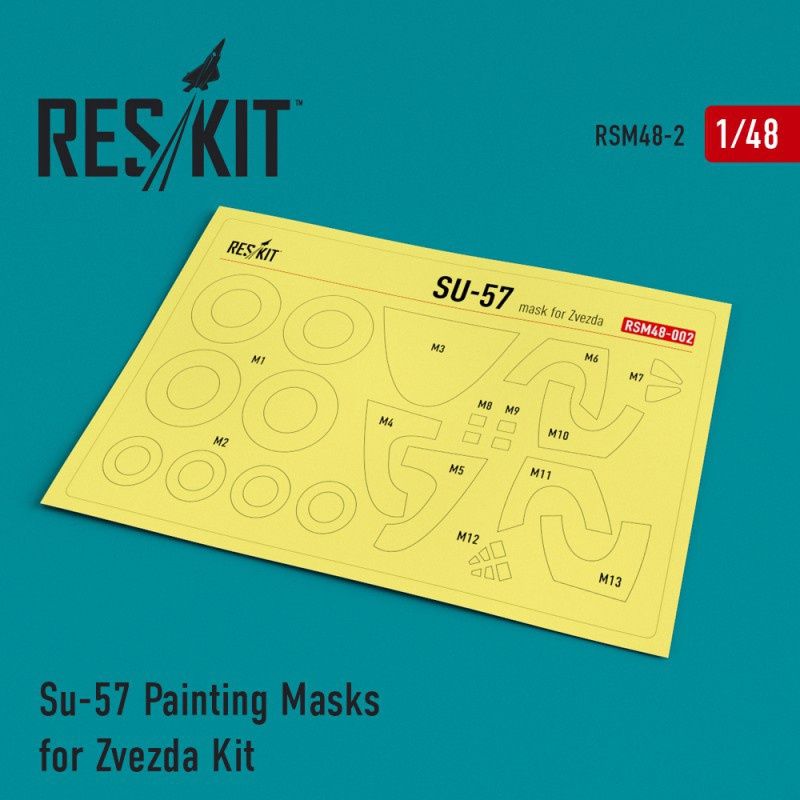 RSM48-0002 - Su-57 Pre-cut painting masks for Zvezda Kit - 1:48