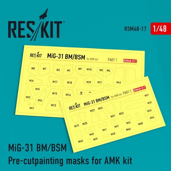 RSM48-0017 - MiG-31 Pre-cut painting masks for Amk kit - 1:48