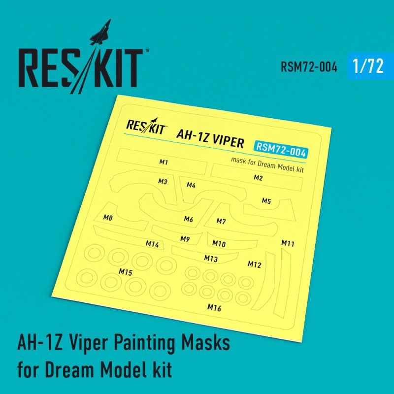 RSM72-0004 - AH-1Z Viper Pre-cut painting masks for Dream Model kit - 1:72