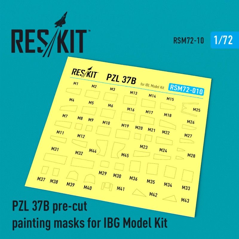 RSM72-0010 - PZL.37 B I Łoś - Polish Medium Bomber Pre-cut painting masks for IBG Kit - 1:72