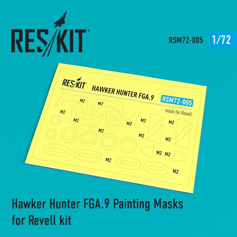 RSM72-0005 - Hawker Hunter FGA.9 Pre-cut painting masks for Revell kit - 1:72