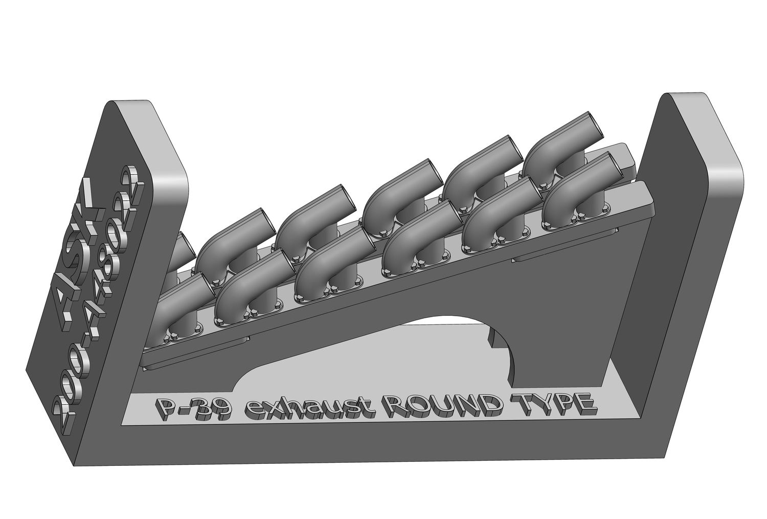 200-A48022 - P-39Q Airacobra - round type exhaust for Arma Hobby kit - 1:48