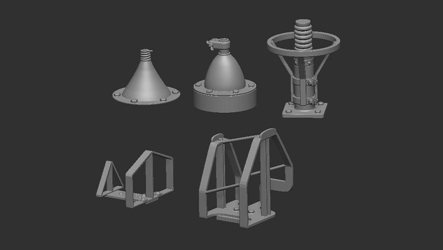 200-A72008 - Aerial bases and roof sights - Britain - 1:72
