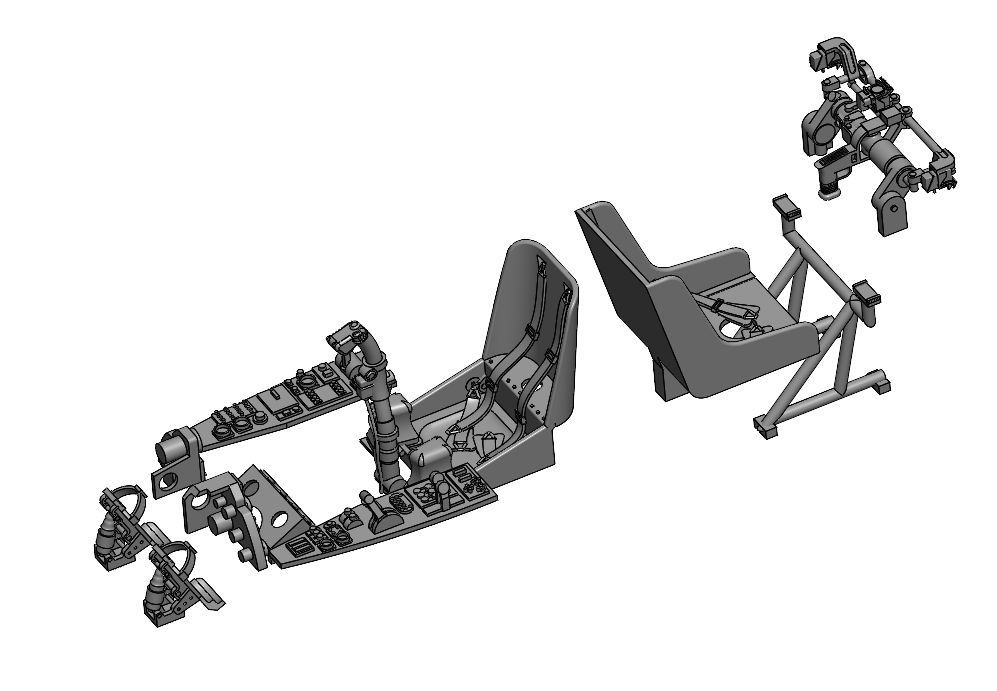 200-A72012 - Messerschmitt Me 410A Cockpit detail set for Airfix kit - 1:72