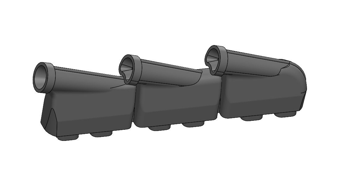 200-A72015 - Hurricane Mk.I  Exhausts round type 3Dprint for Arma Hobby kit - 1:72