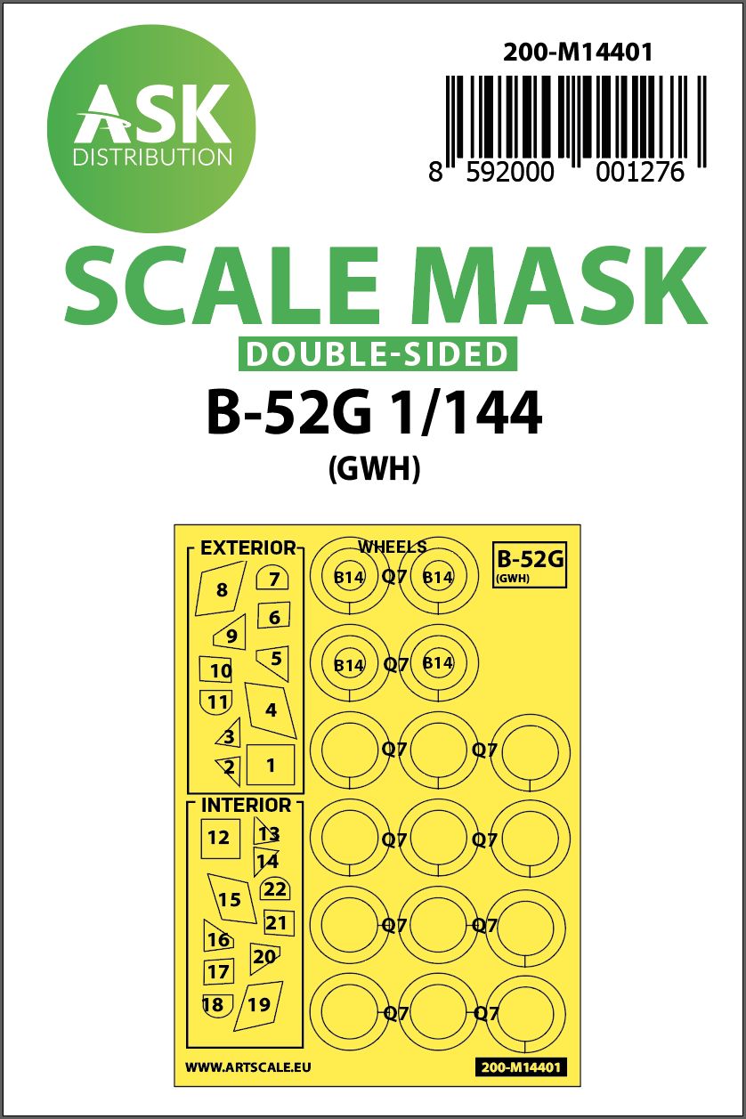 200-M14401 - B-52G double-sided painting mask for Great Wall Hobby - 1:144