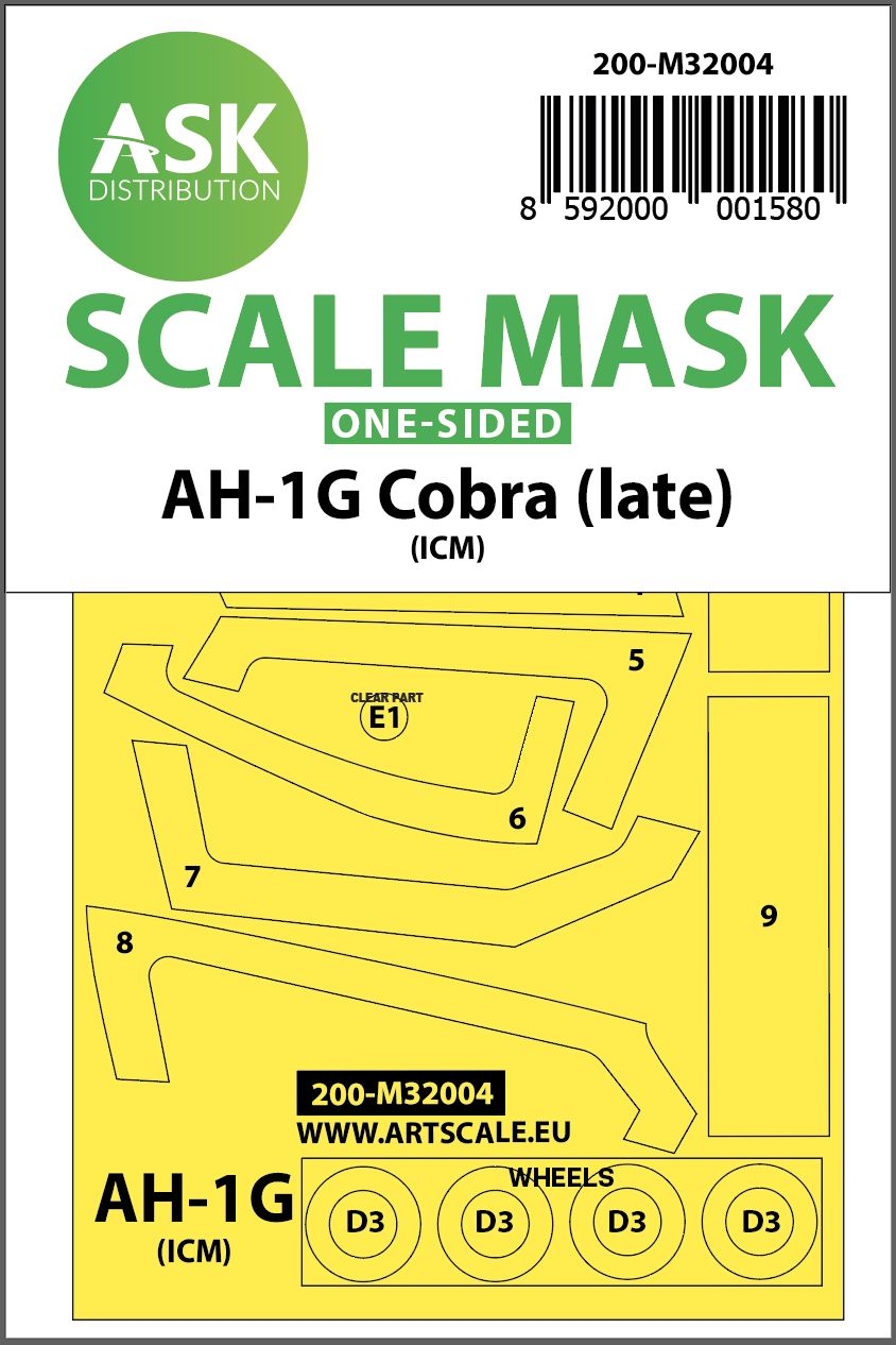 200-M32004 - AH-1G Cobra (late) one-sided for ICM - 1:32