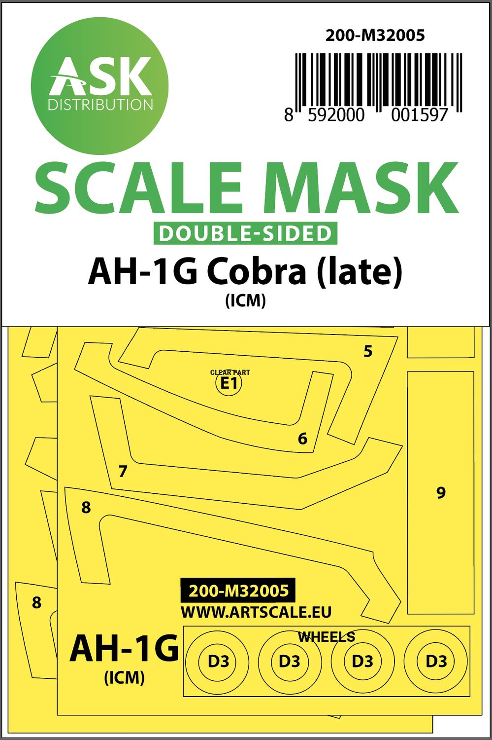 200-M32005 - AH-1G Cobra (late) double-sided for ICM - 1:32