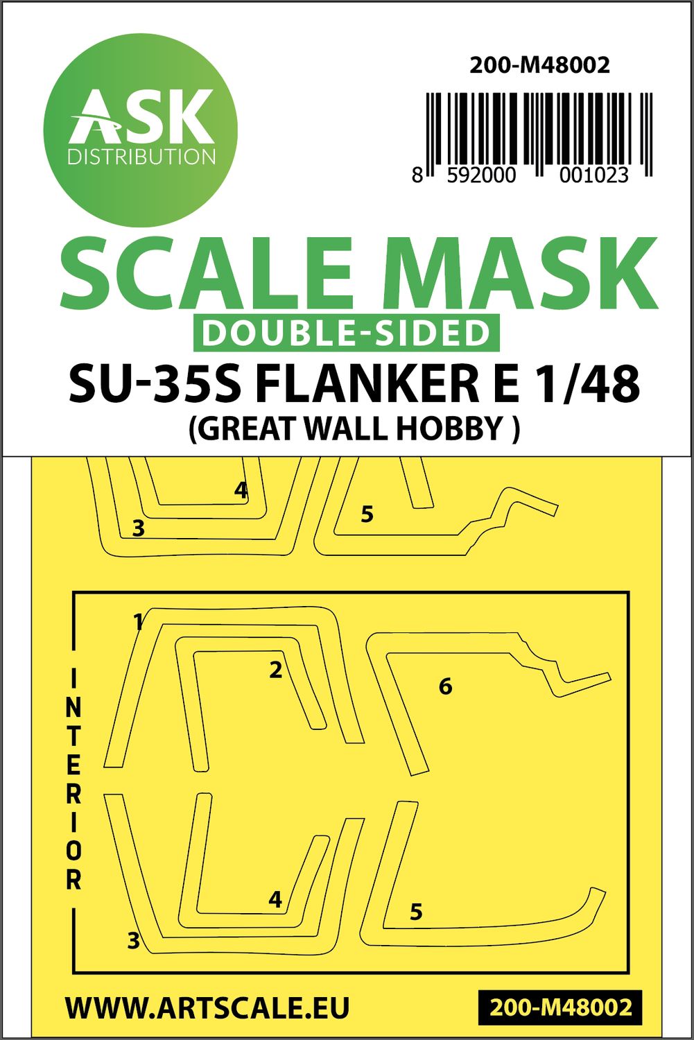 200-M48002 - Su-35S Flanker E double-sided painting mask for Great Wall Hobby - 1:48