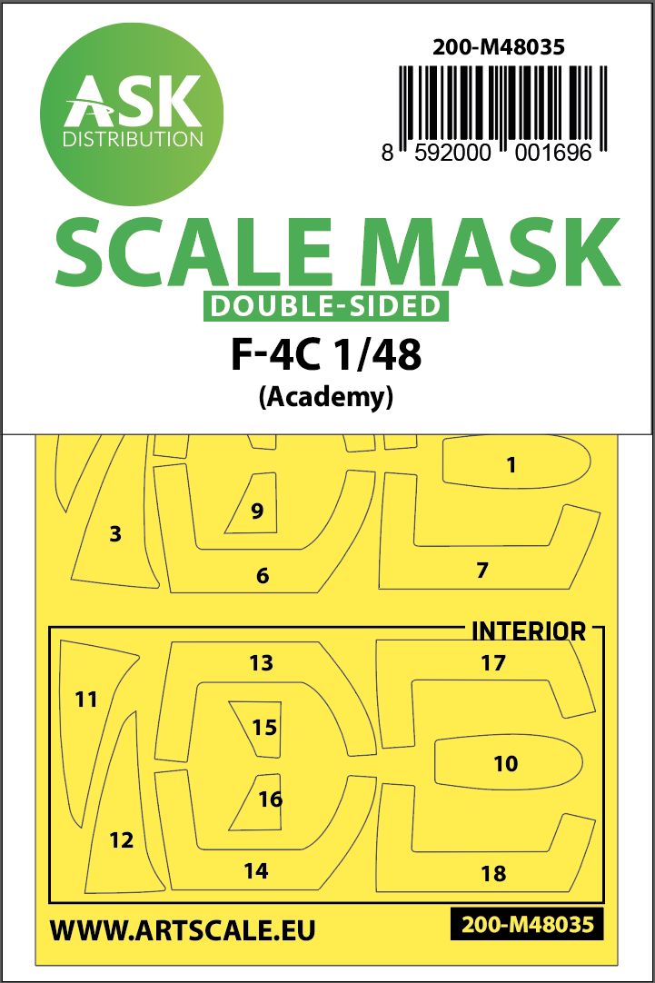 200-M48035 - F-4C double-sided painting mask for Academy - 1:48