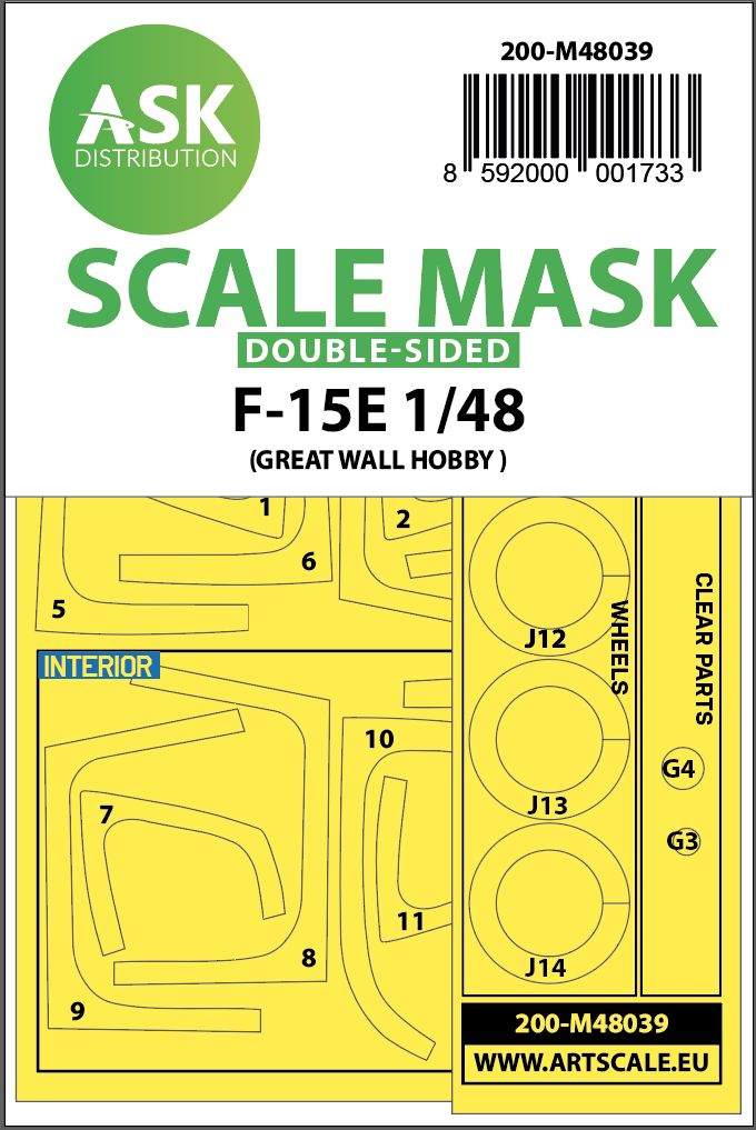 200-M48039 - F-15E double-sided painting mask for Great Wall Hobby - 1:48